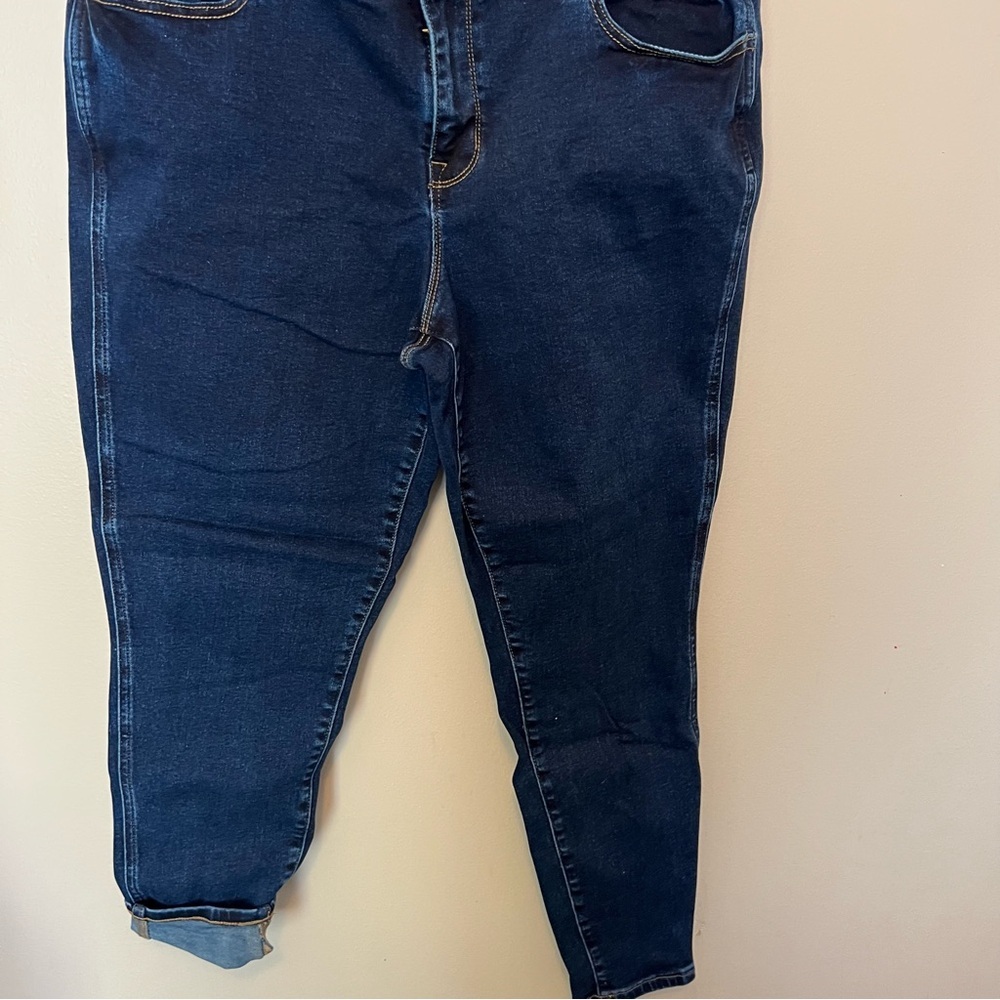 Maurice’s M jeans 4 way stretch dark denim button fly straight pockets XL plus - Picture 2 of 12